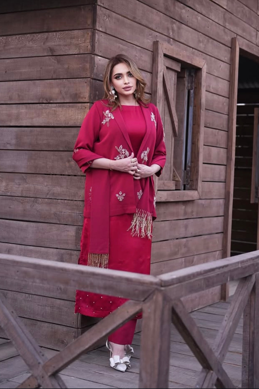 Red Jacket Style Dress