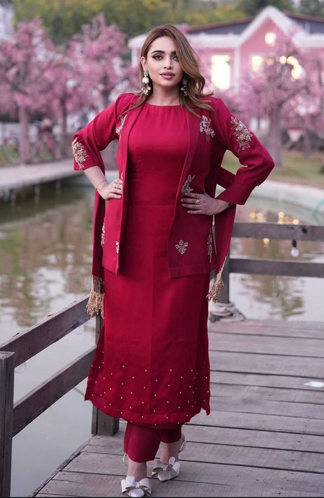 Red Jacket Style Dress