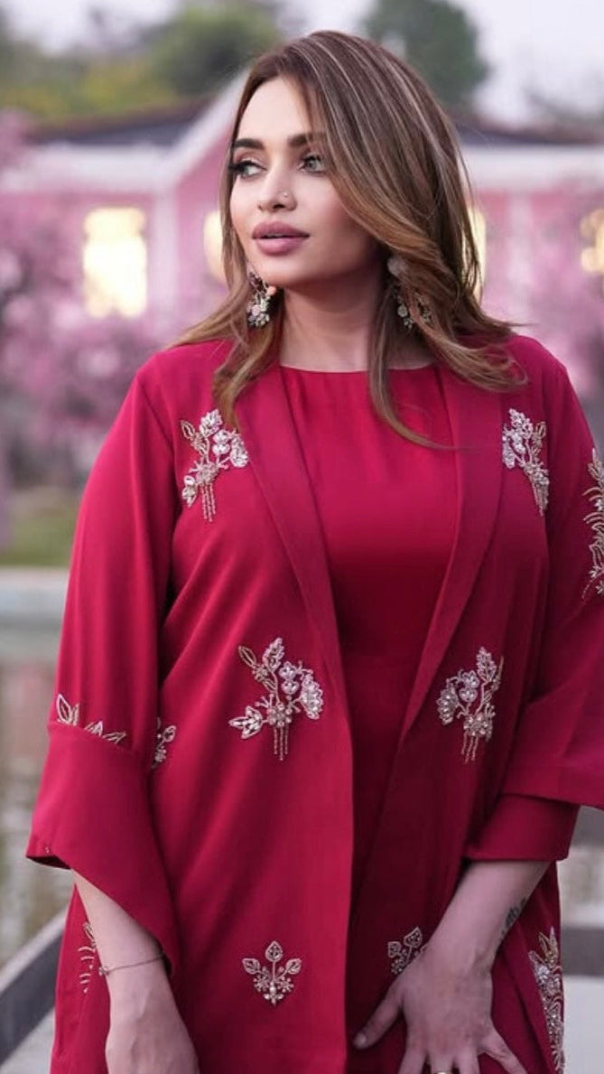 Red Jacket Style Dress