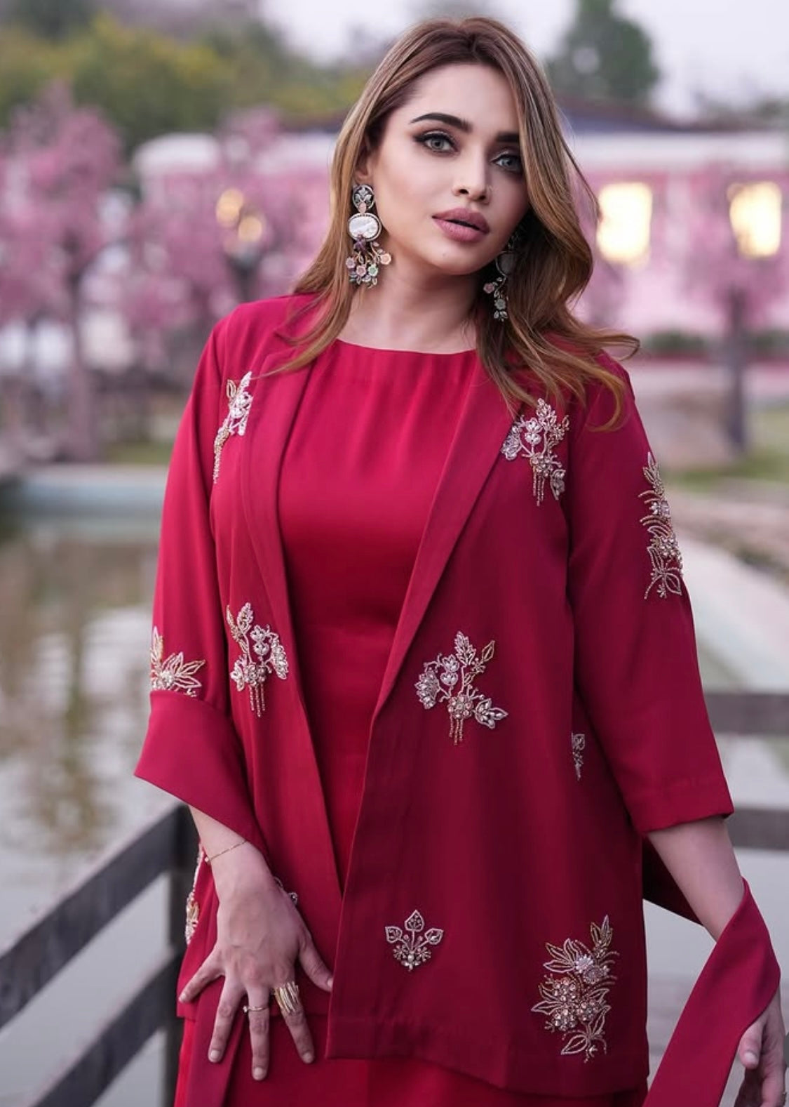 Red Jacket Style Dress