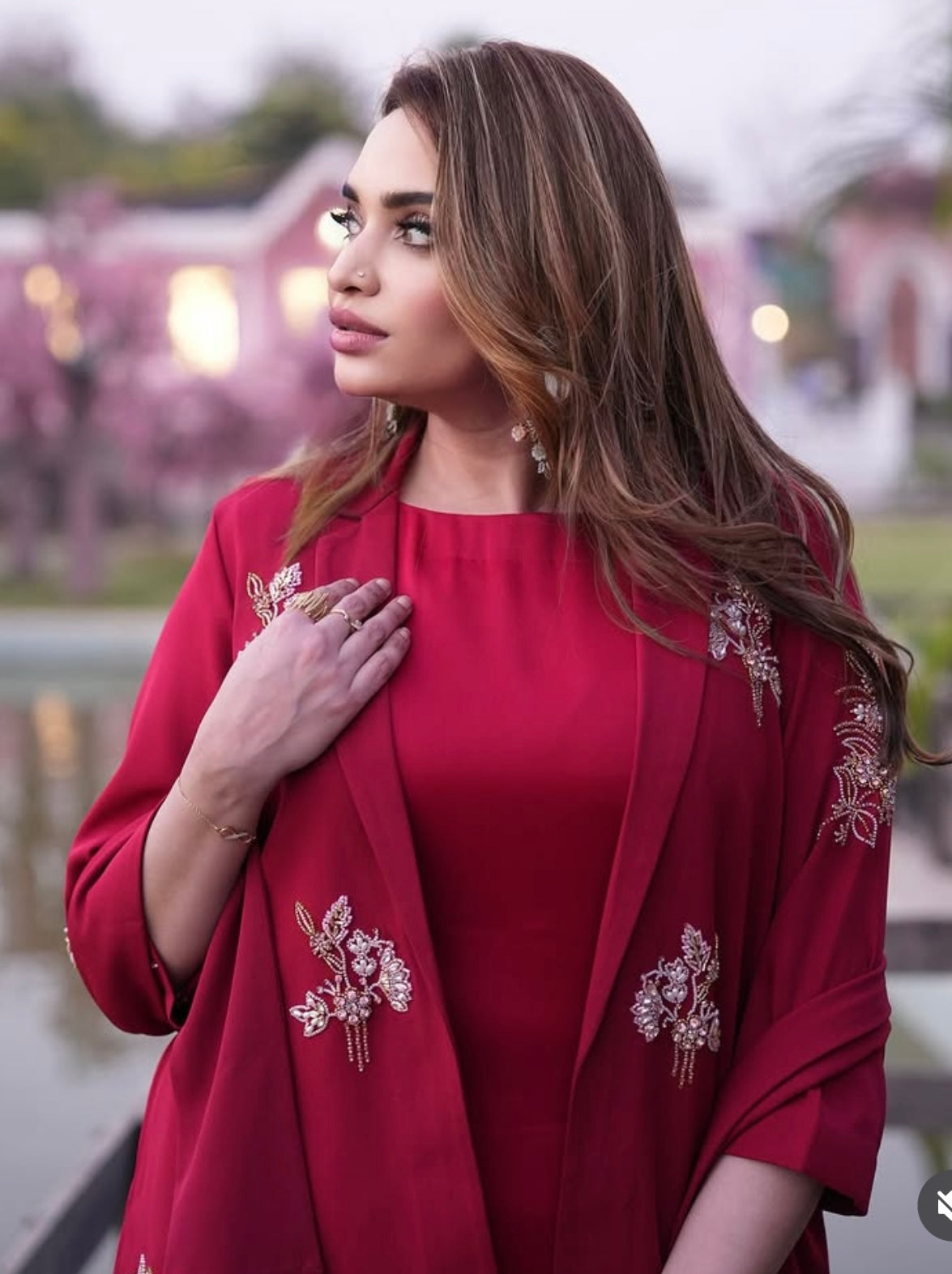Red Jacket Style Dress