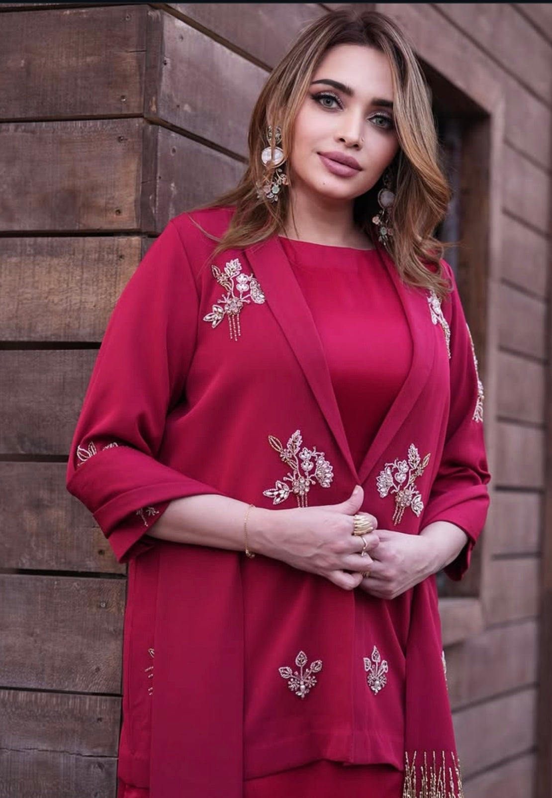 Red Jacket Style Dress