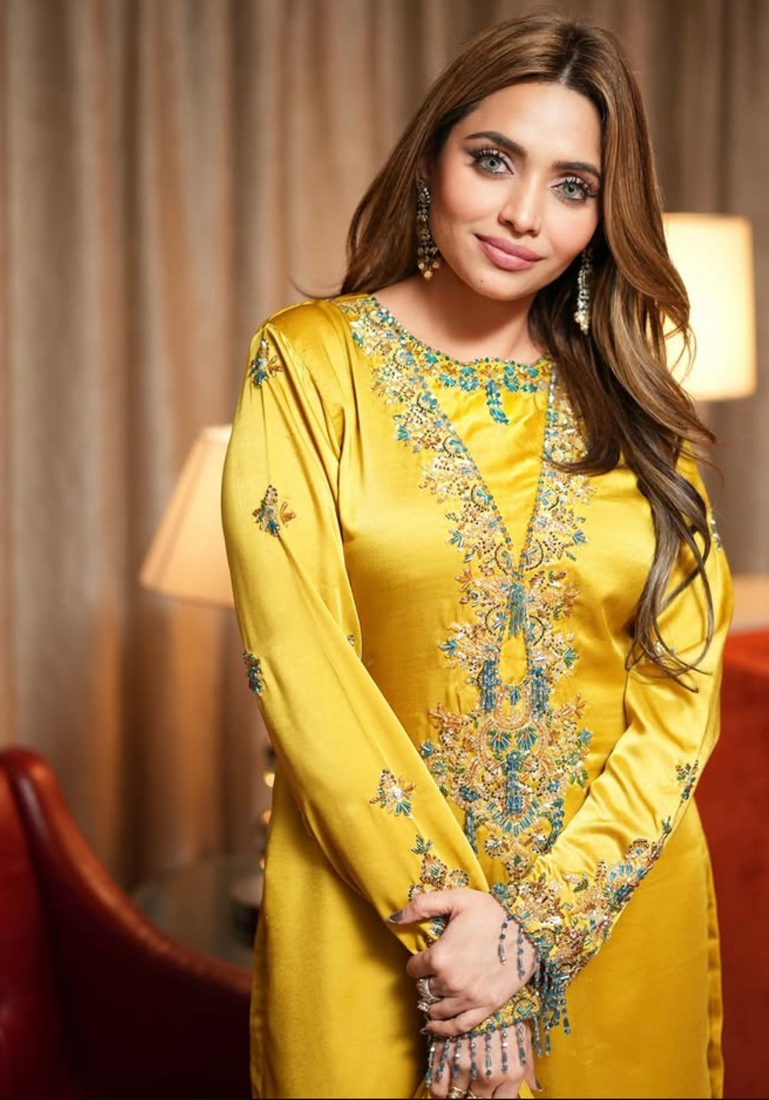 bright yellow color Dress