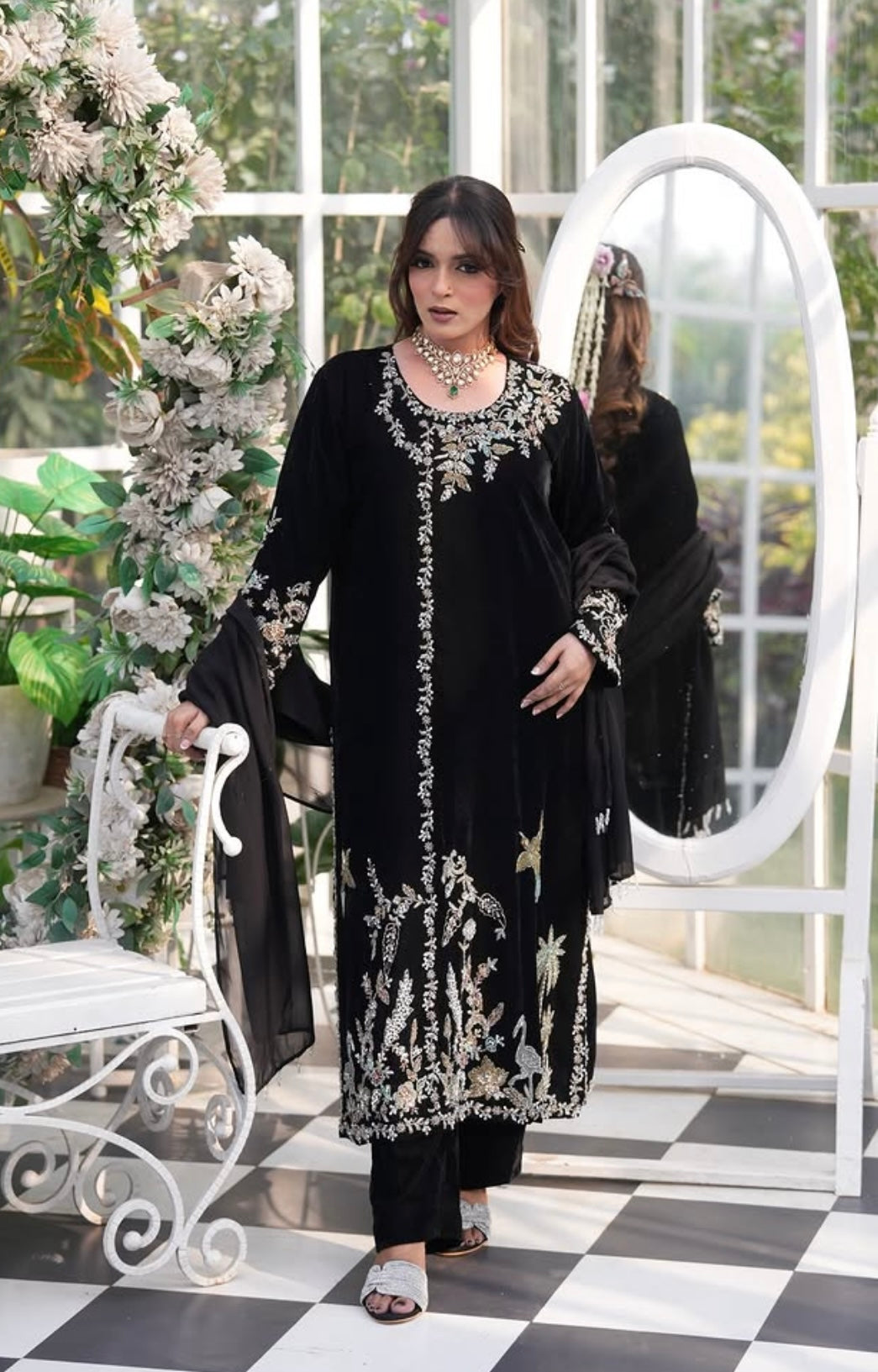 “Noir Garden Elegance”