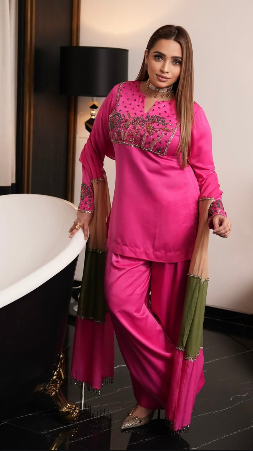 Beautiful Pink Farshi Dress