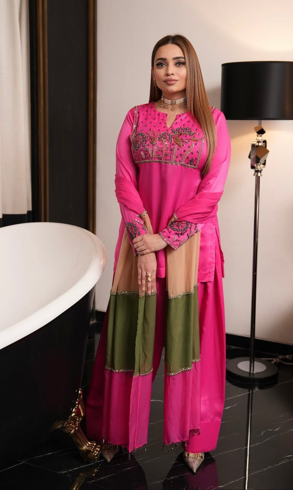 Beautiful Pink Farshi Dress