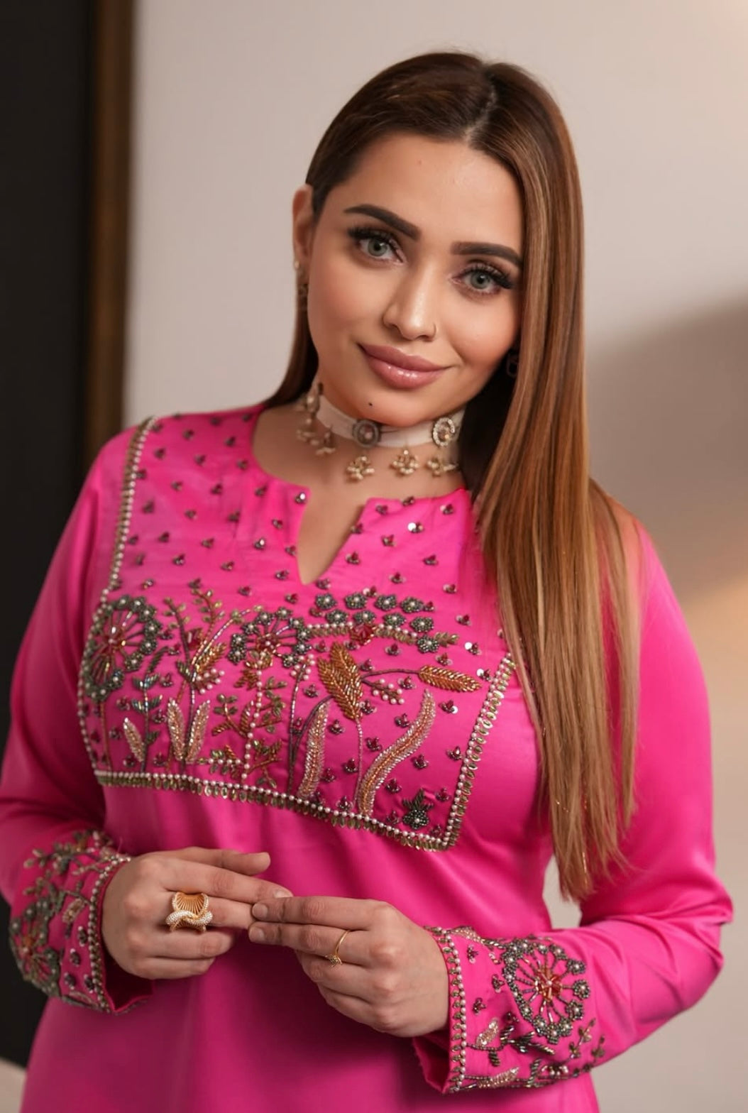 Beautiful Pink Farshi Dress