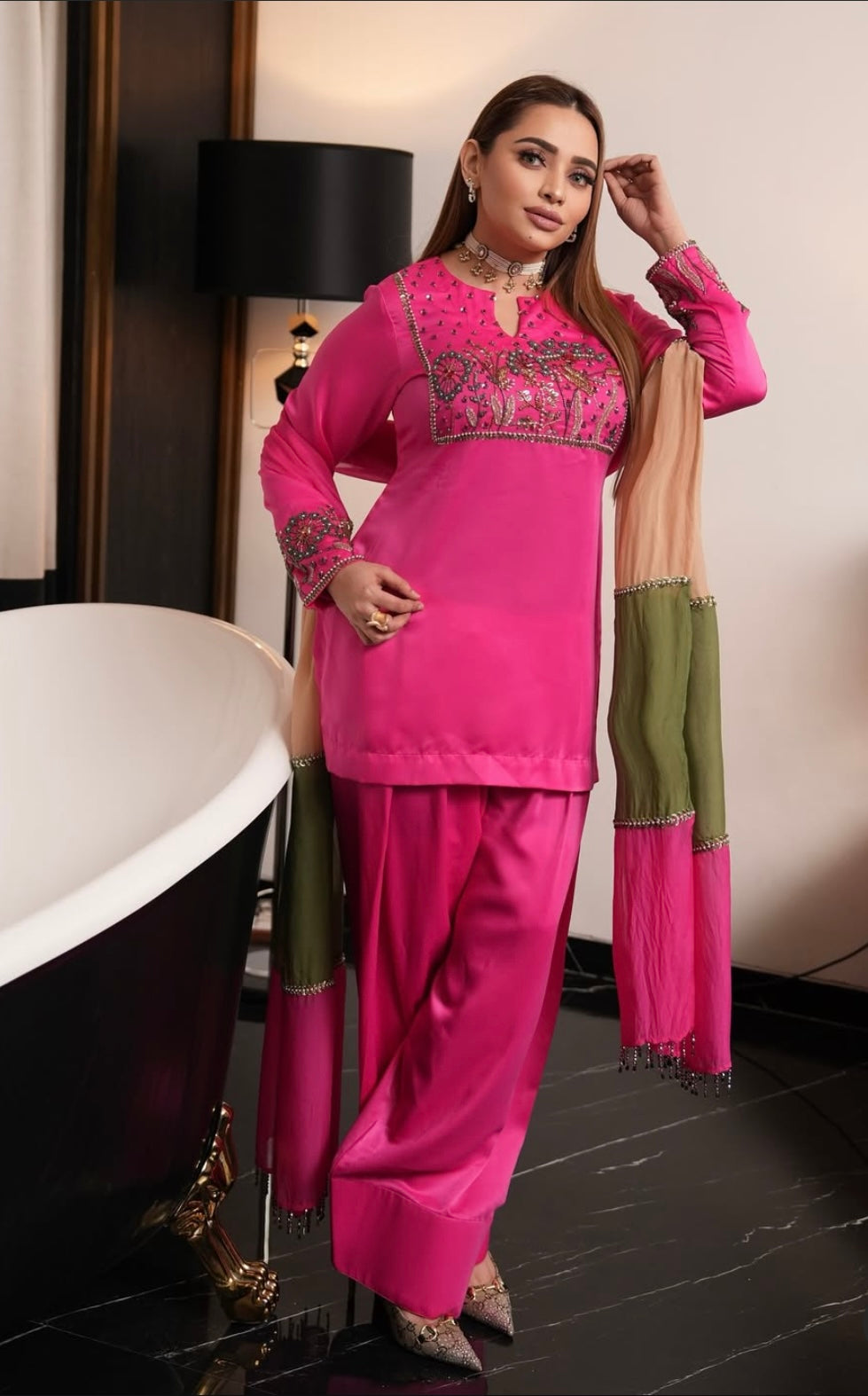 Beautiful Pink Farshi Dress