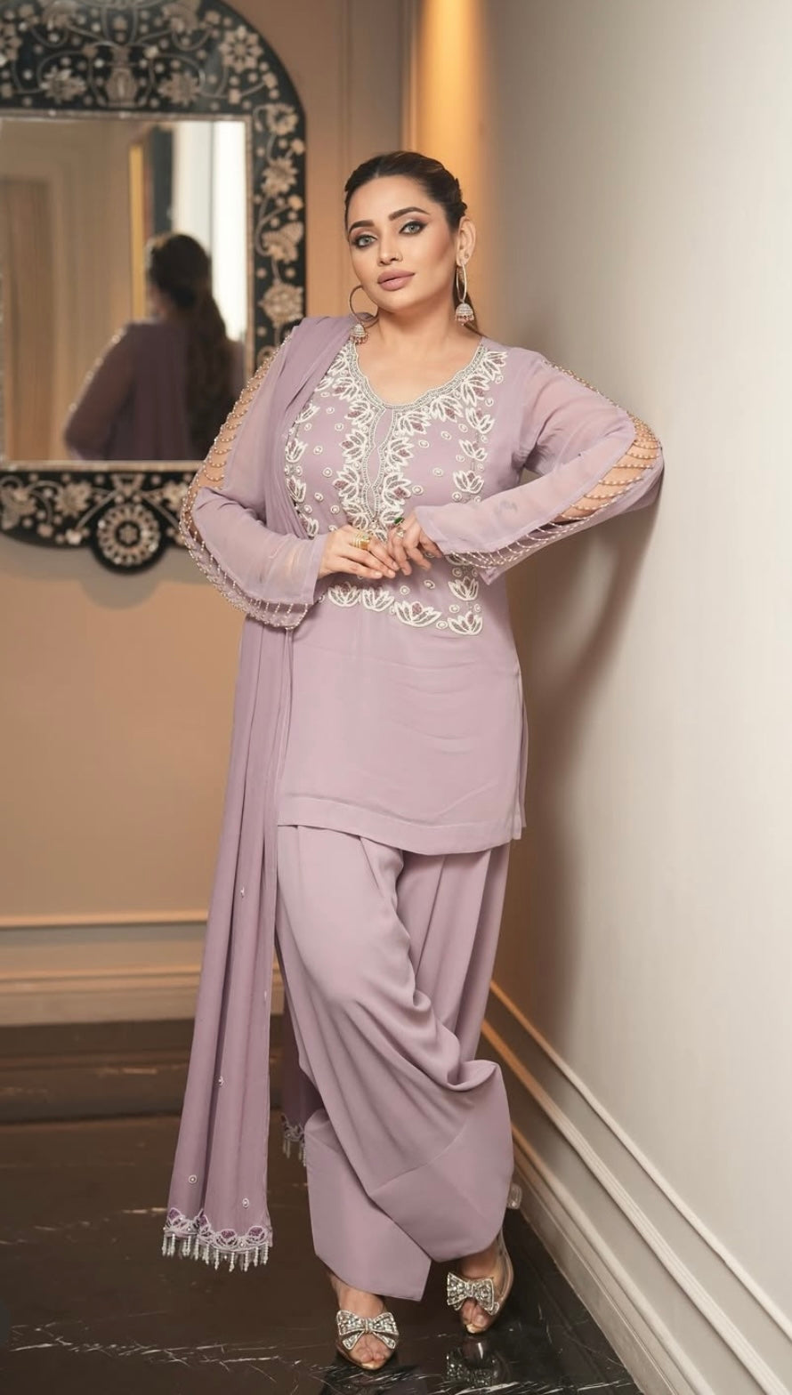 Lavender Farshi shalwar dress