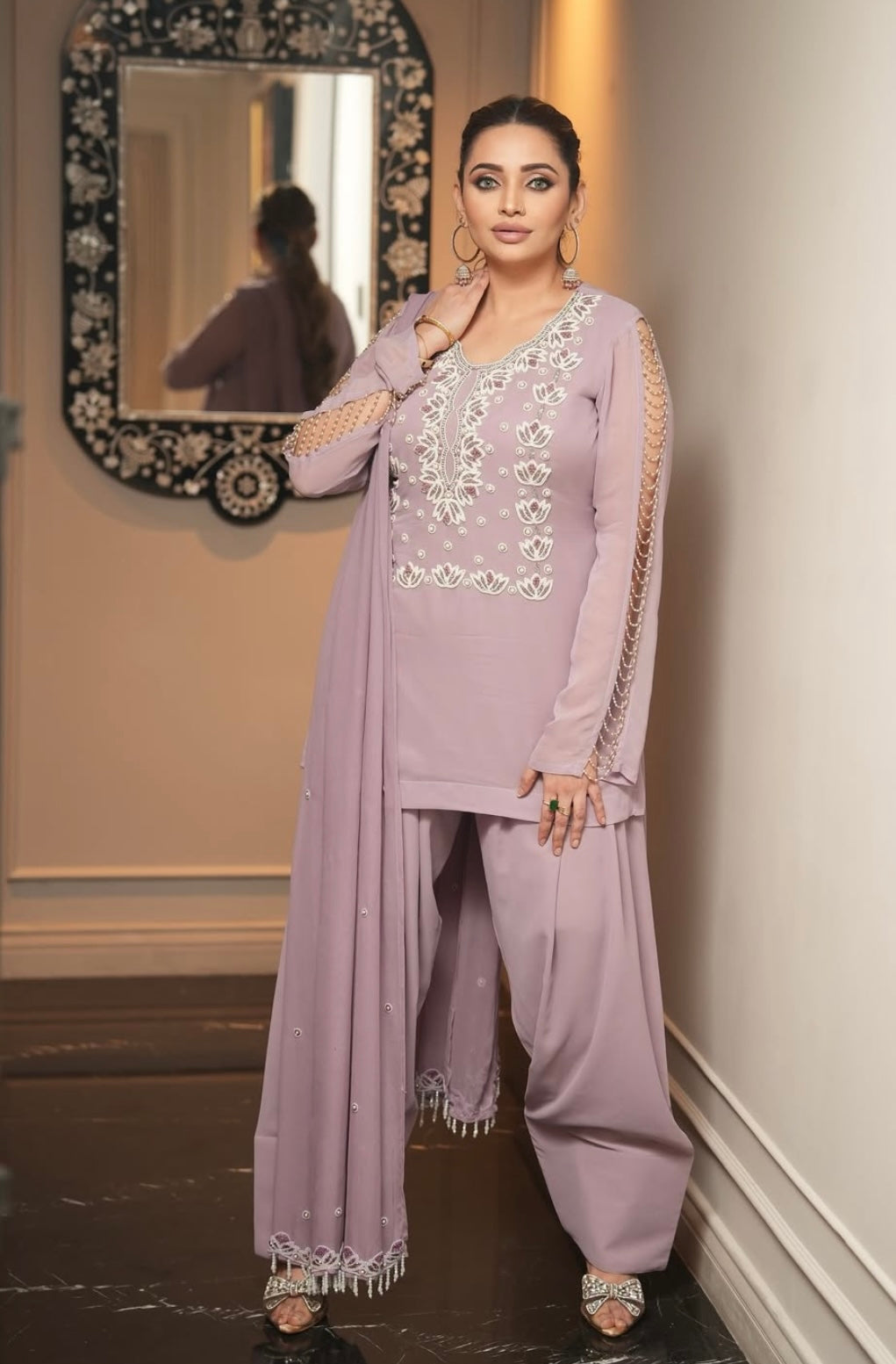 Lavender Farshi shalwar dress