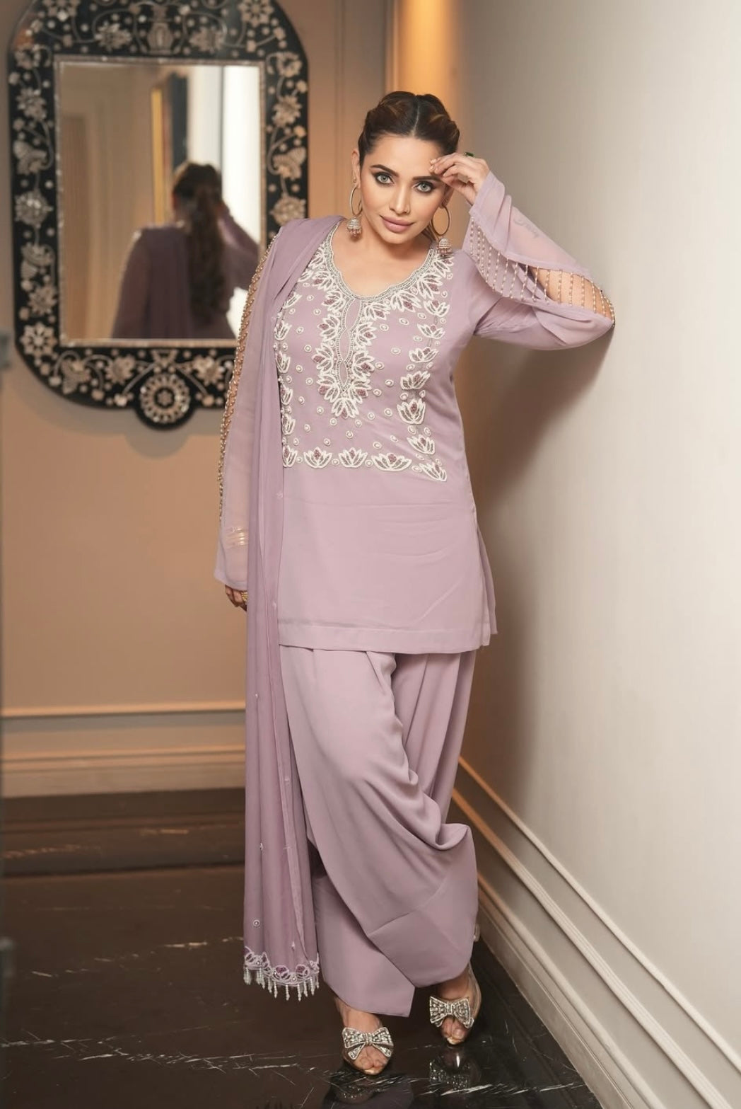 Lavender Farshi shalwar dress