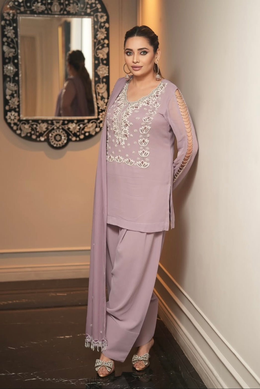 Lavender Farshi shalwar dress