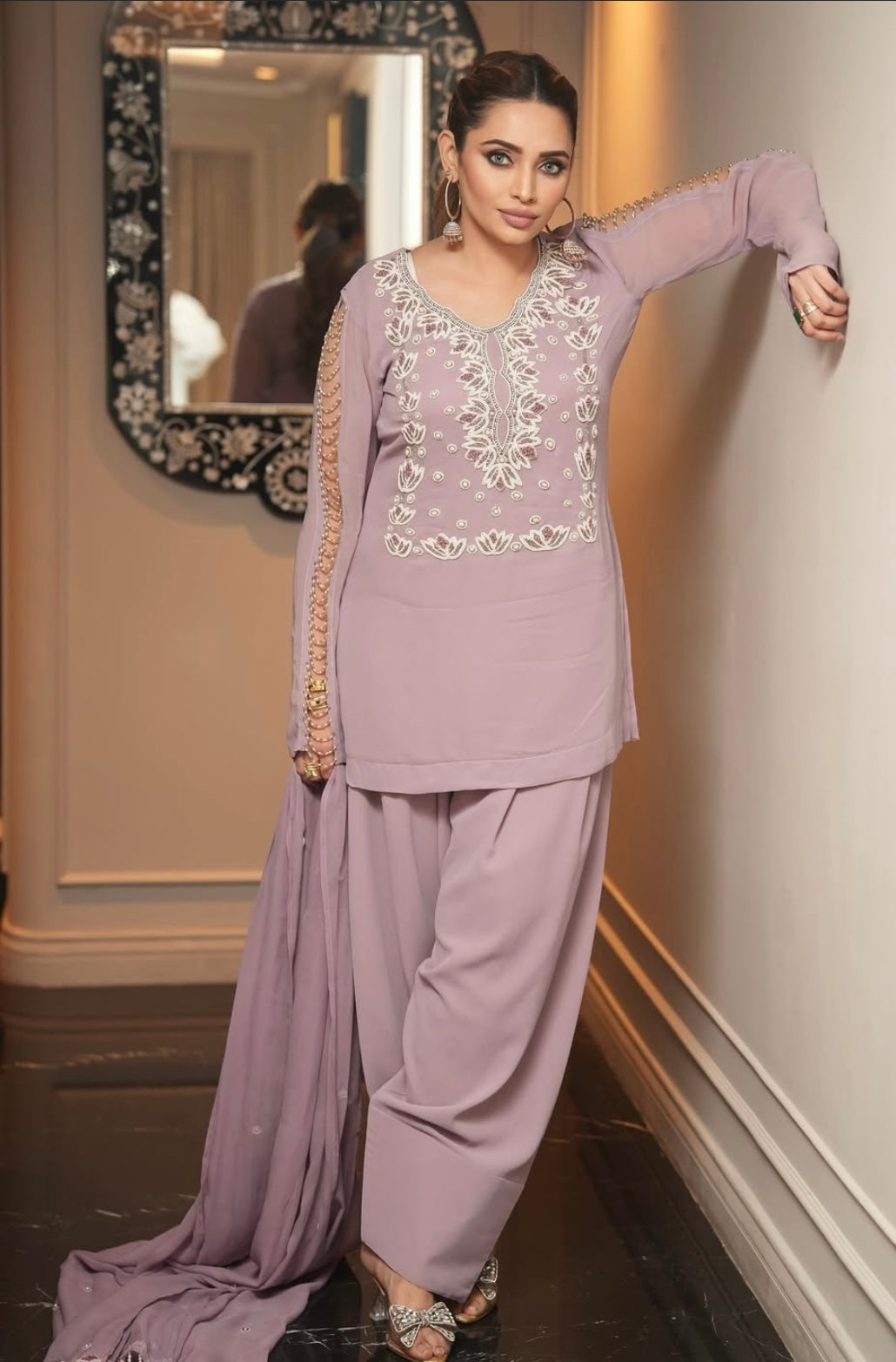 Lavender Farshi shalwar dress