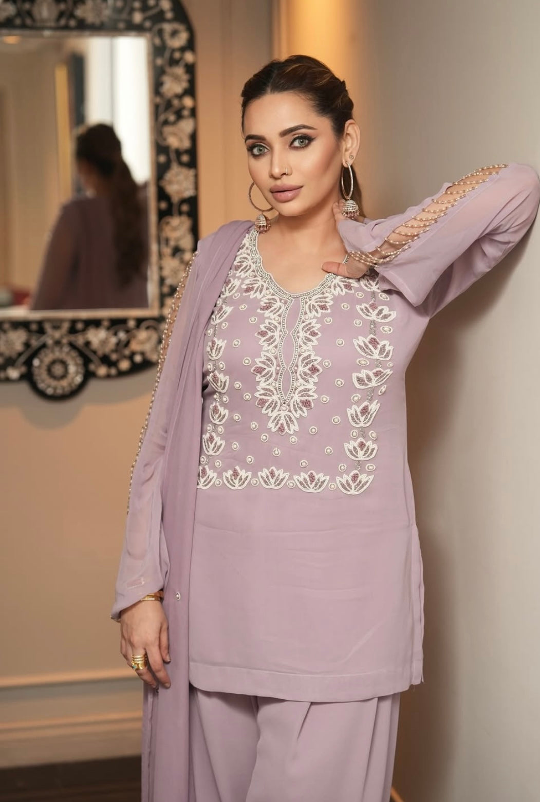 Lavender Farshi shalwar dress