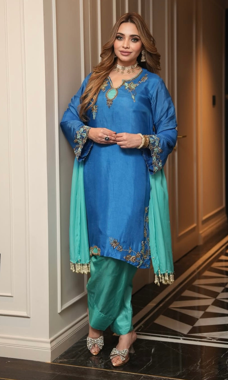 Double Shaded Blue Dress