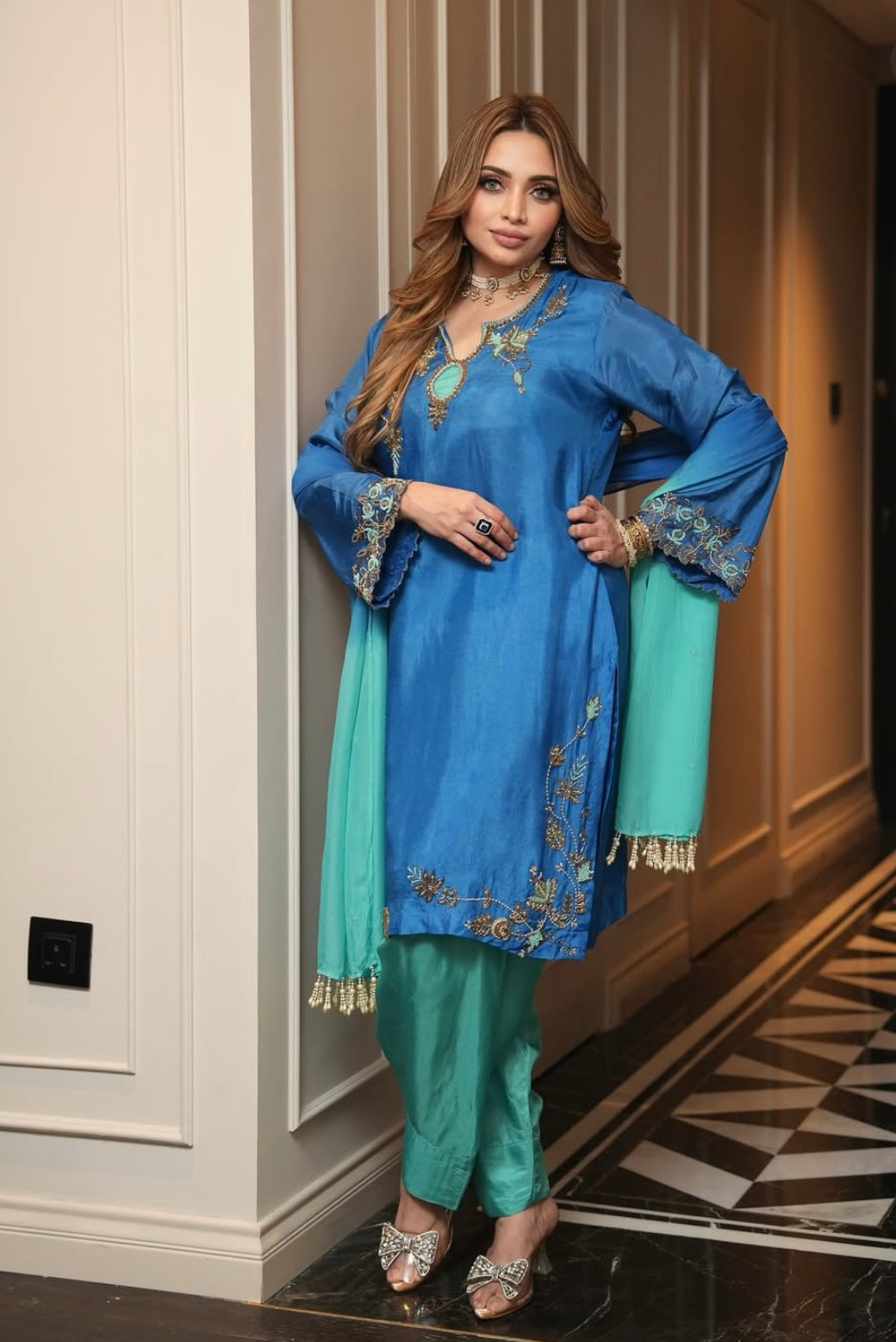 Double Shaded Blue Dress