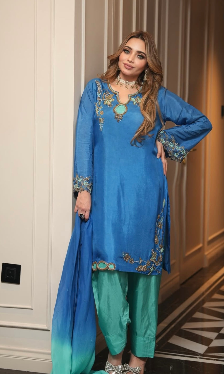 Double Shaded Blue Dress