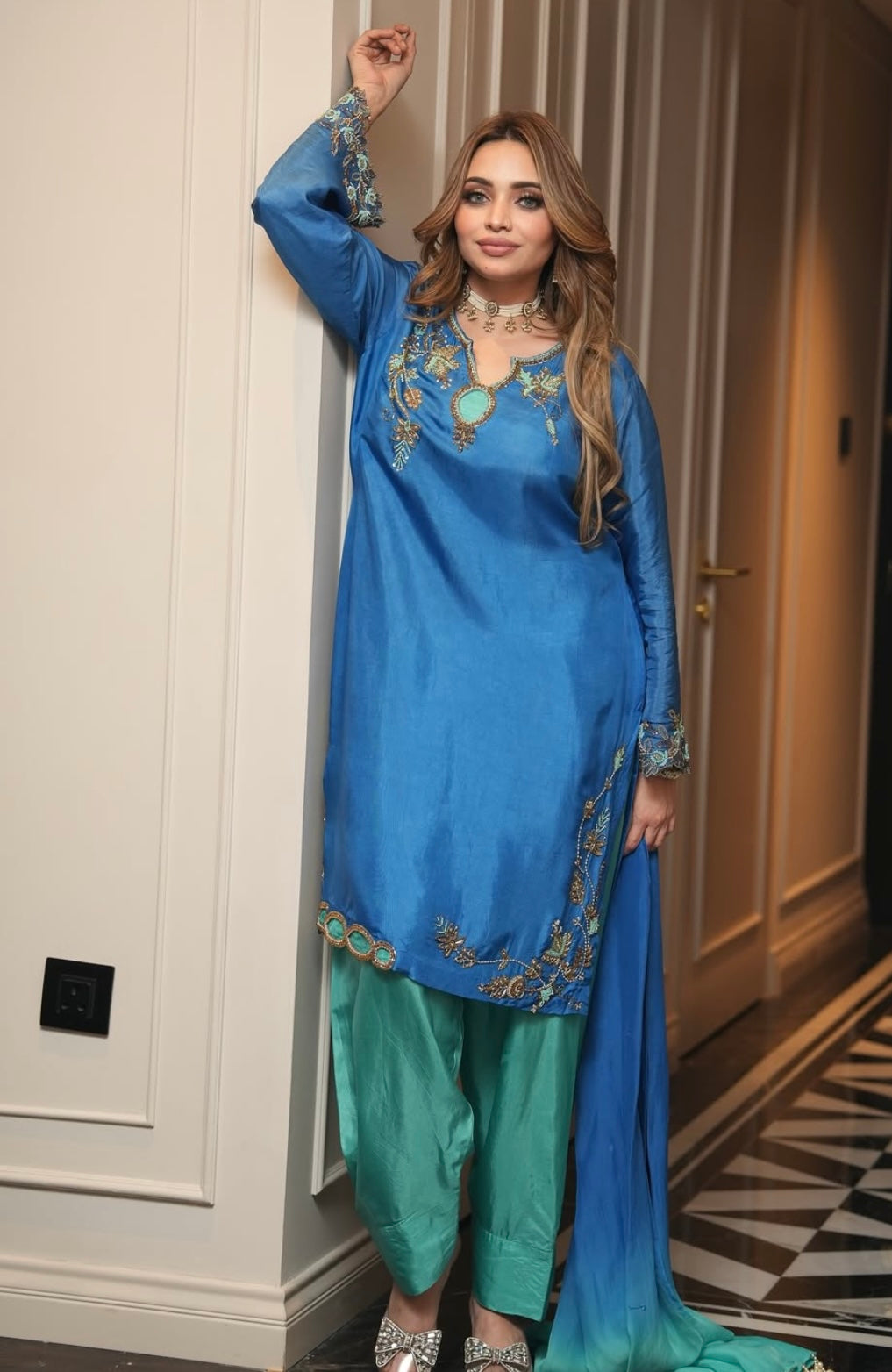Double Shaded Blue Dress