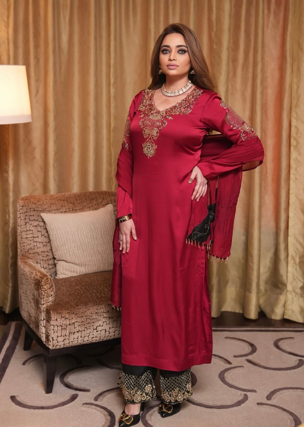 Royal Red Beautiful Dress