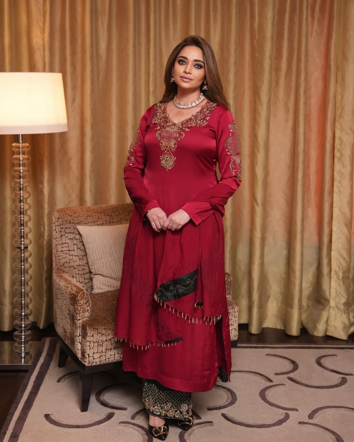 Royal Red Beautiful Dress