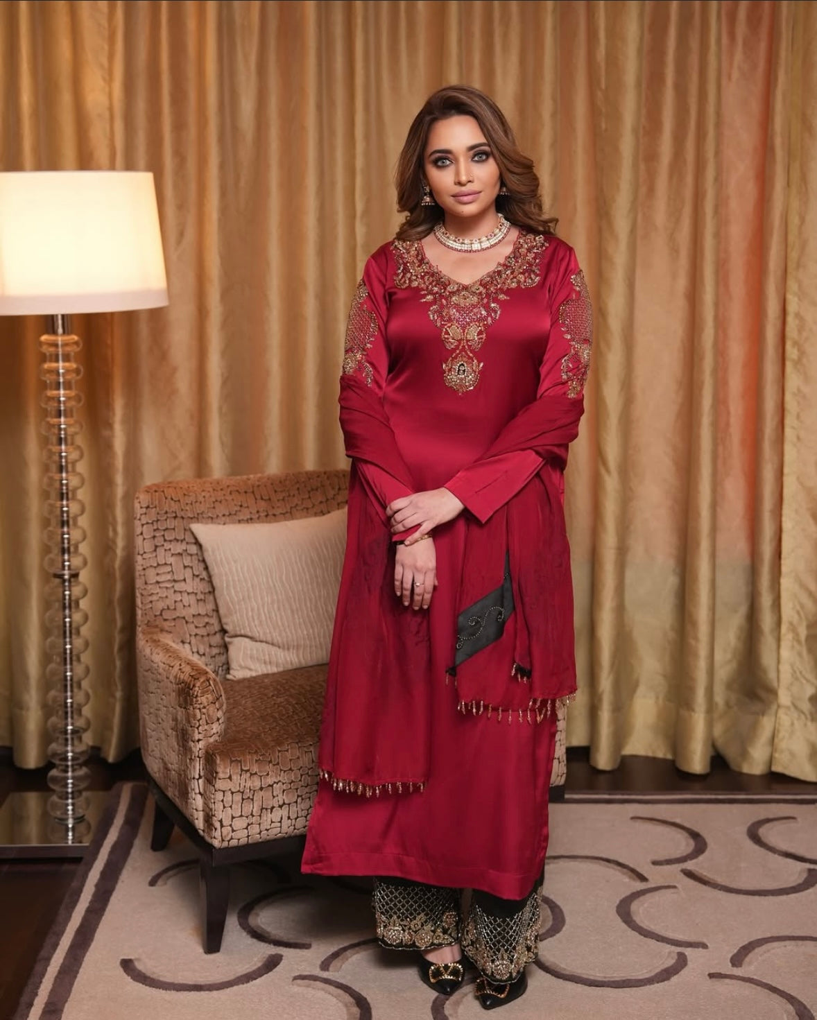 Royal Red Beautiful Dress