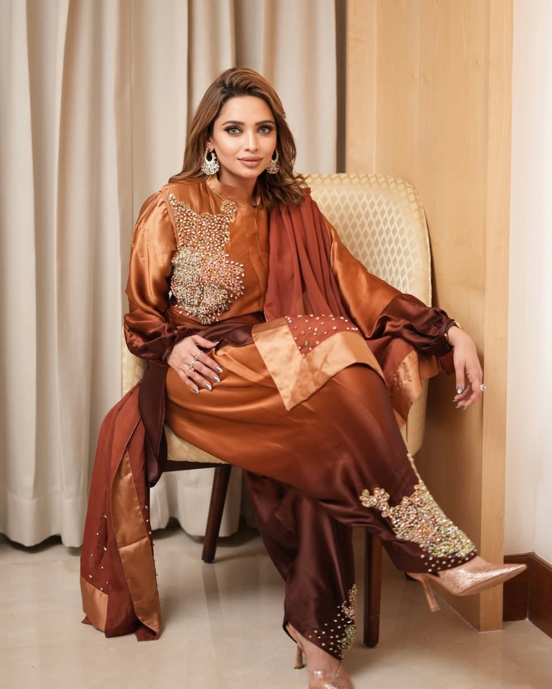 Double Shaded Brown Dress