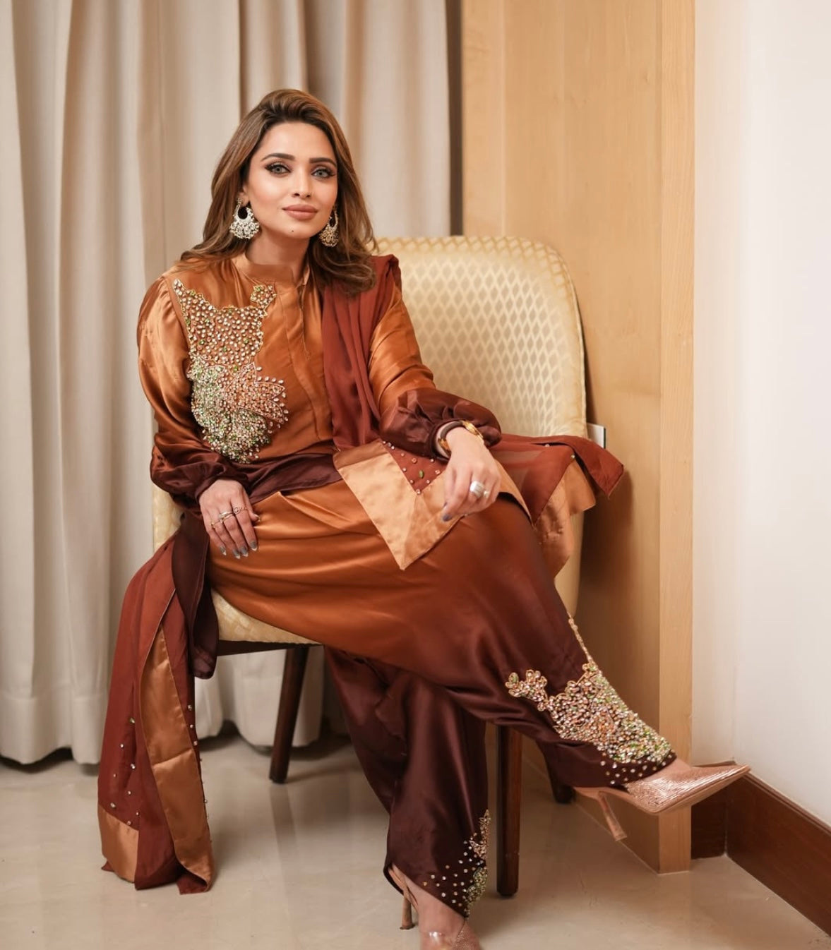 Double Shaded Brown Dress
