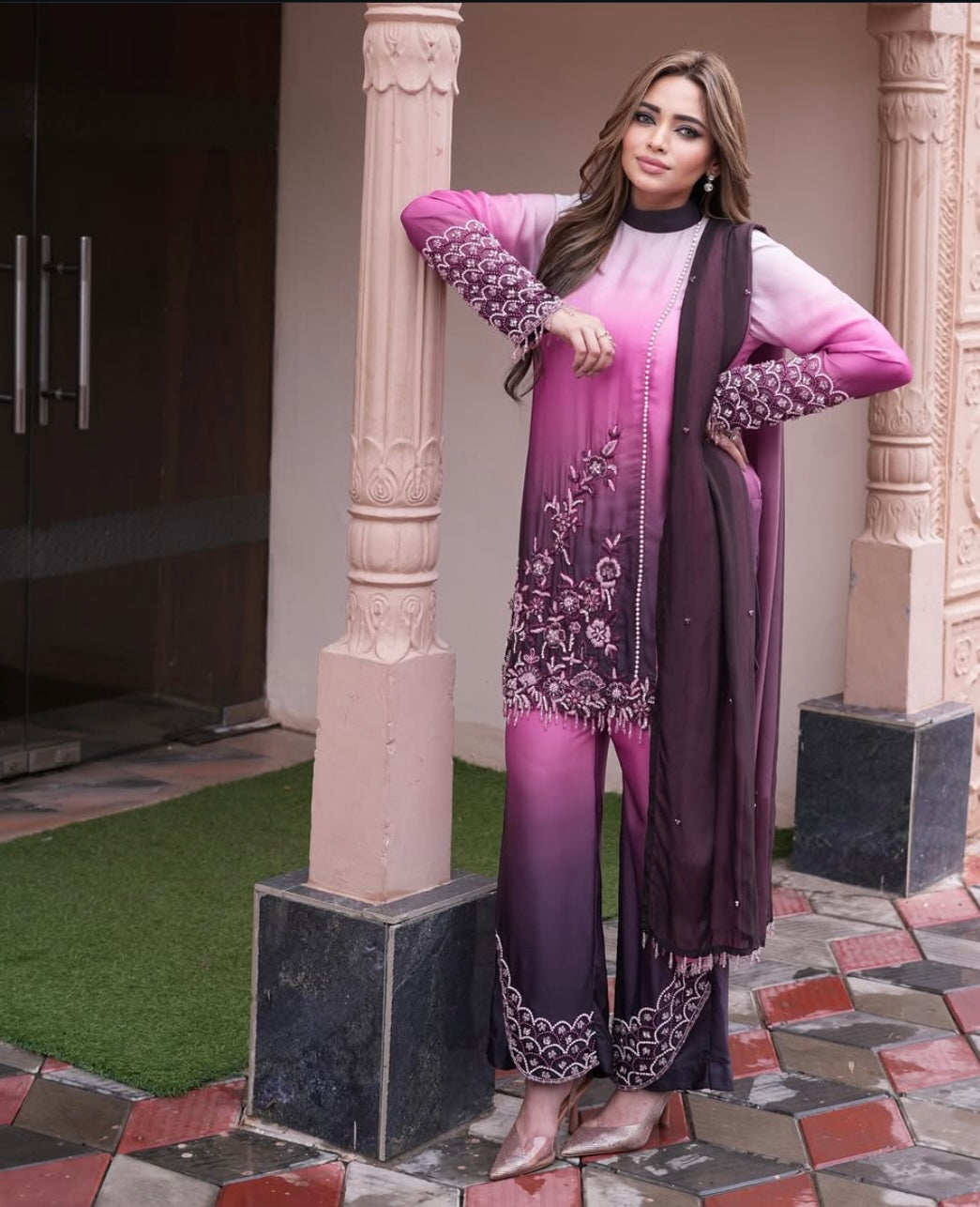 Spotlight Double shade purple dress