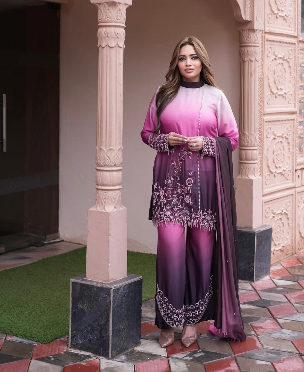 Spotlight Double shade purple dress