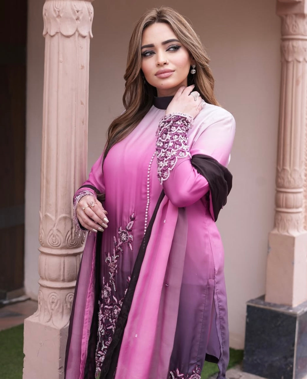 Spotlight Double shade purple dress