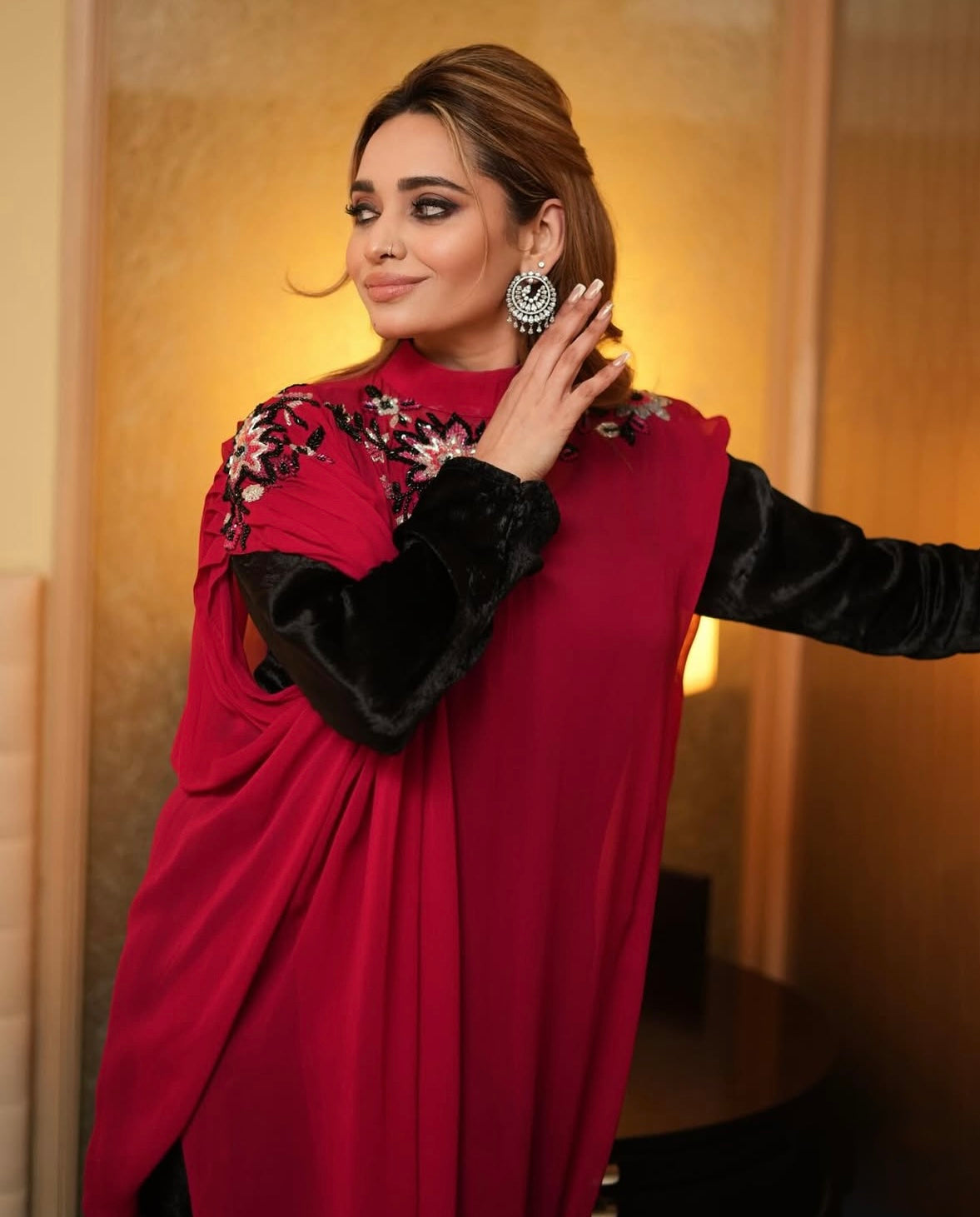 Elegant cowl style dress