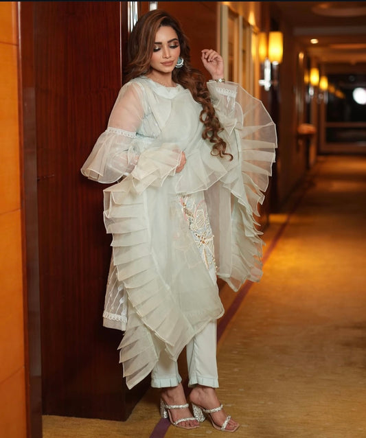 Baby Blue organza Dress