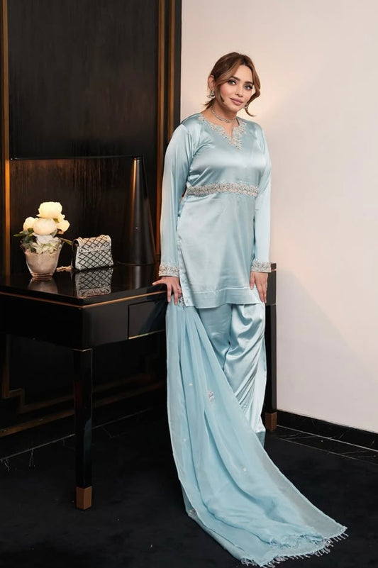 A sky Blue Dress