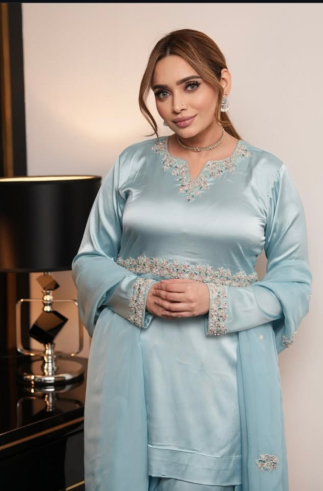 A sky Blue Dress