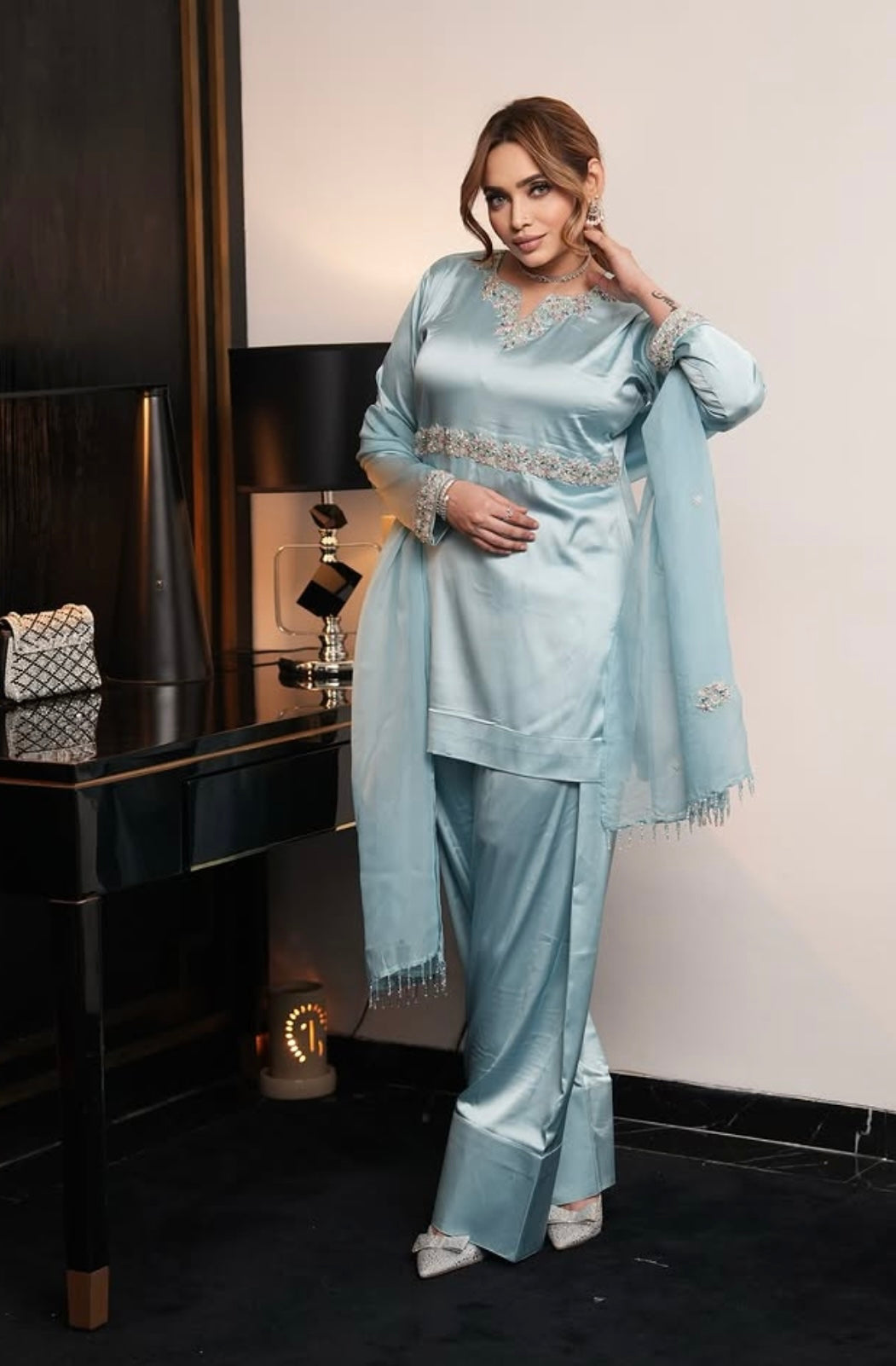 A sky Blue Dress