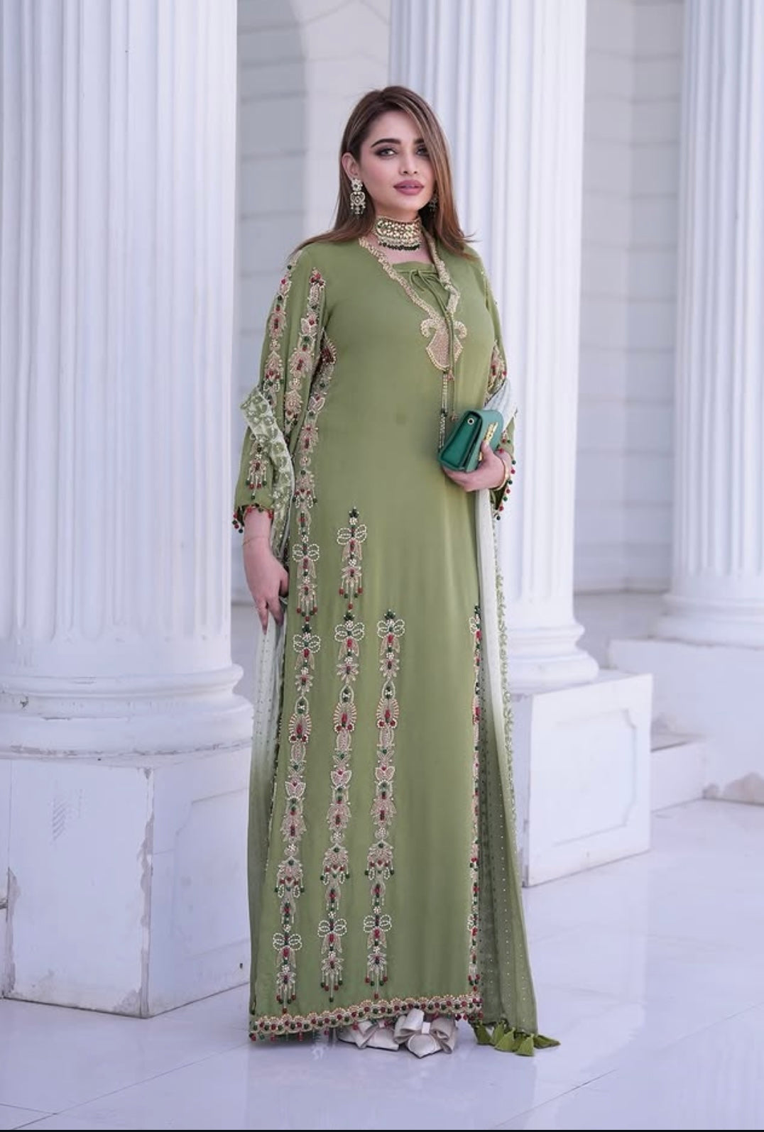 Moscow Green Maxi Dress