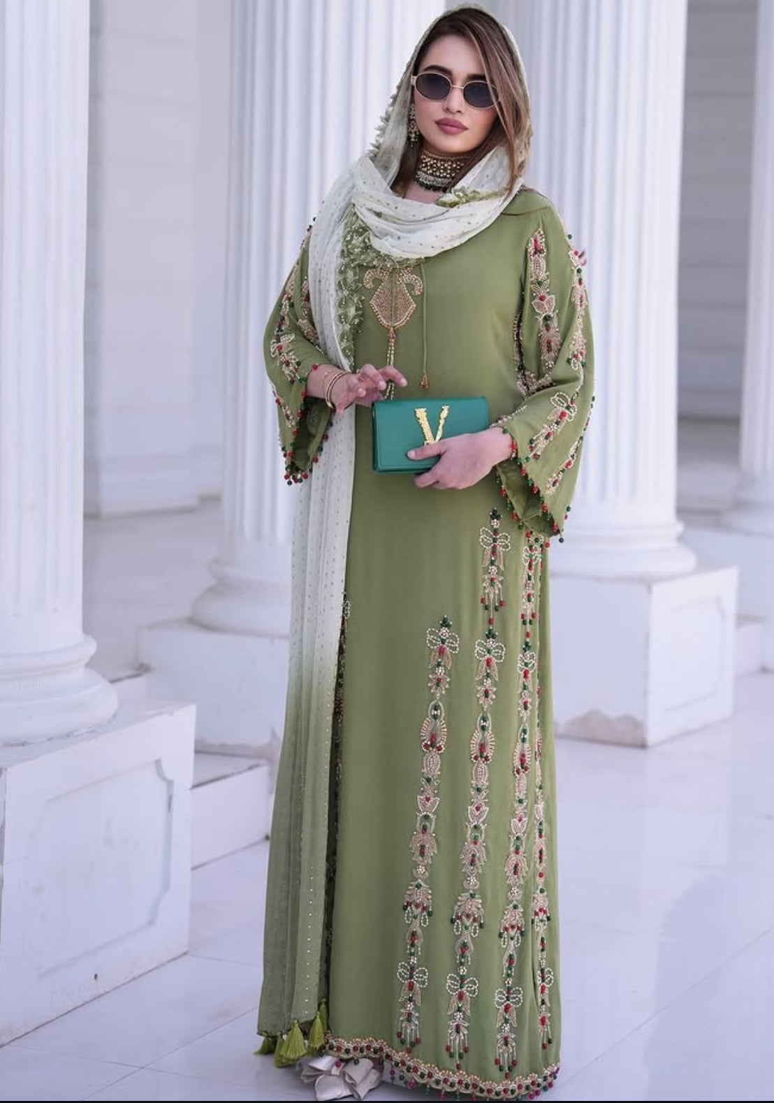 Moscow Green Maxi Dress