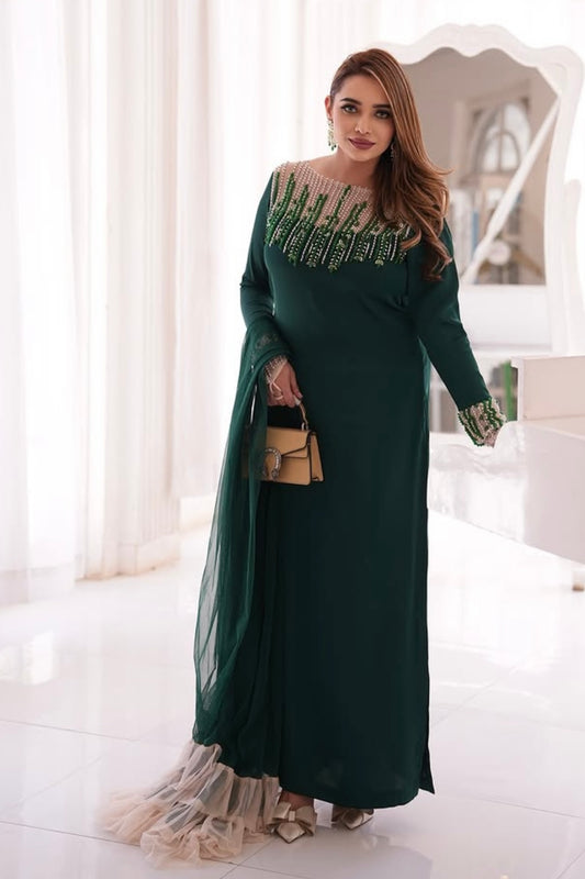 Plum Silk Long Dress