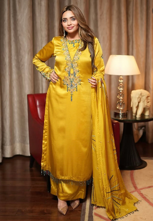 bright yellow color Dress
