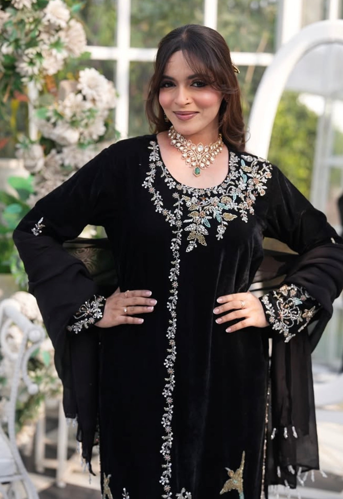 “Noir Garden Elegance”