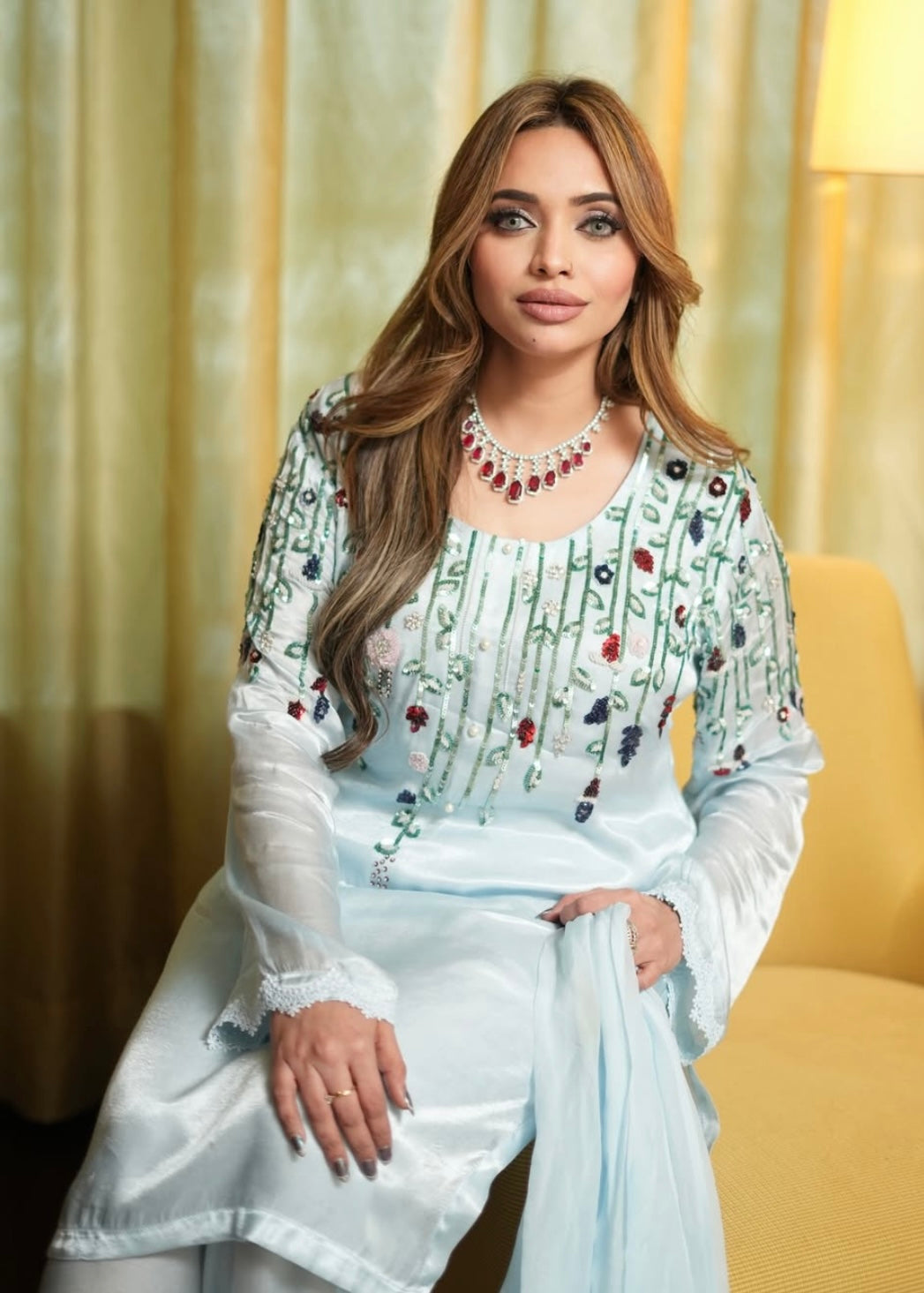 Baby Blue Classic Dress