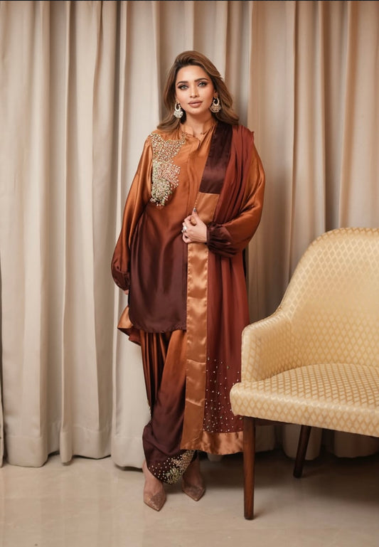 Double Shaded Brown Dress