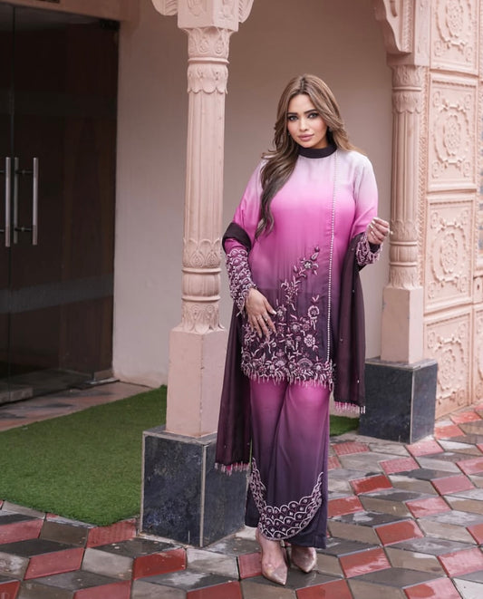 Spotlight Double shade purple dress