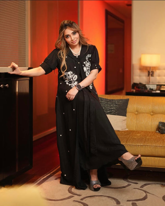 Black shrug-style dress