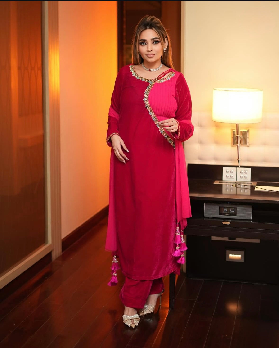 Perfect Pink velvet dress