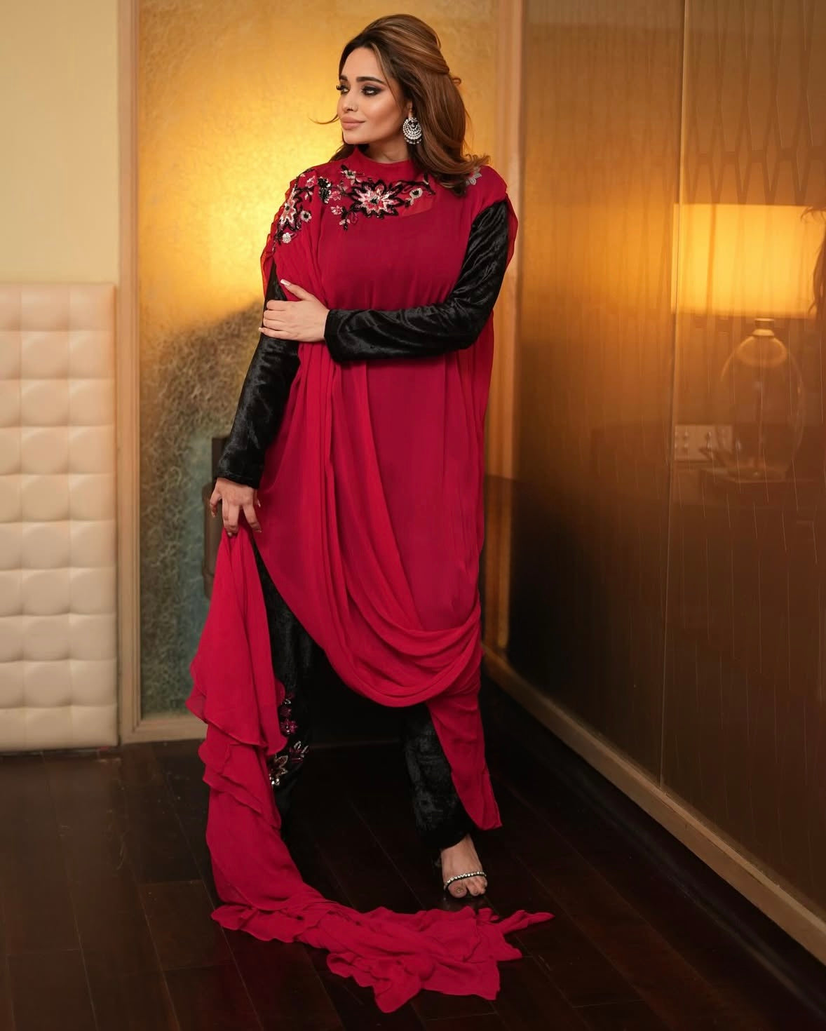 Elegant cowl style dress