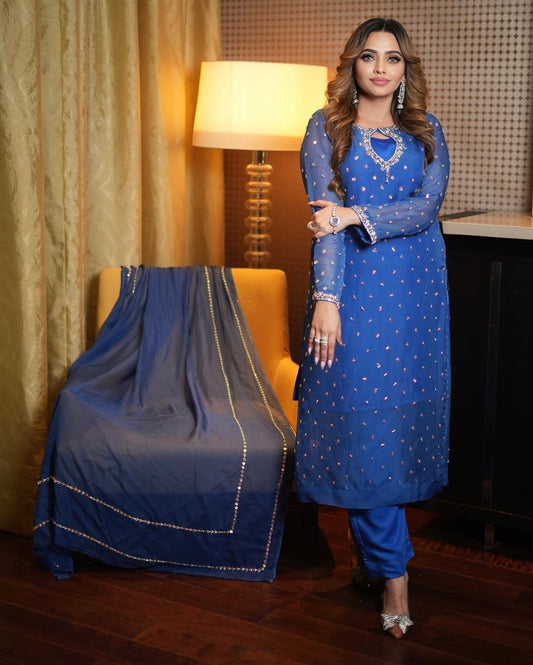 Elegant blue dress