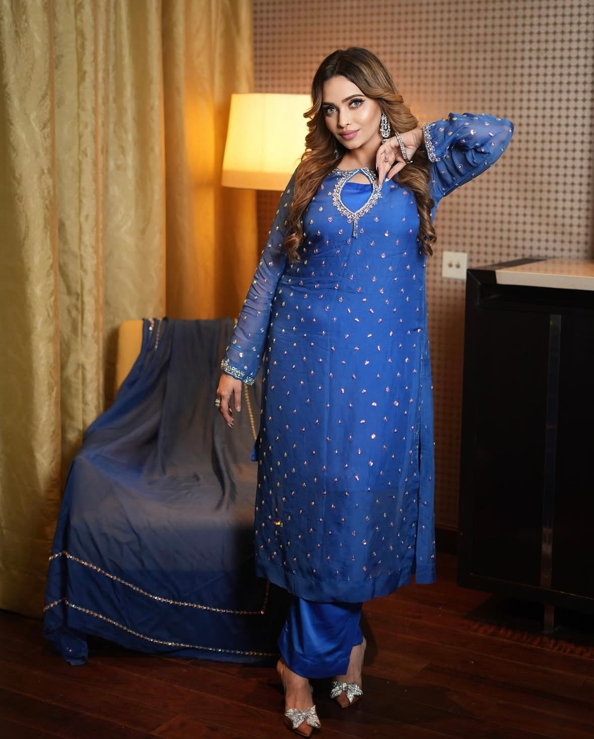 Elegant blue dress