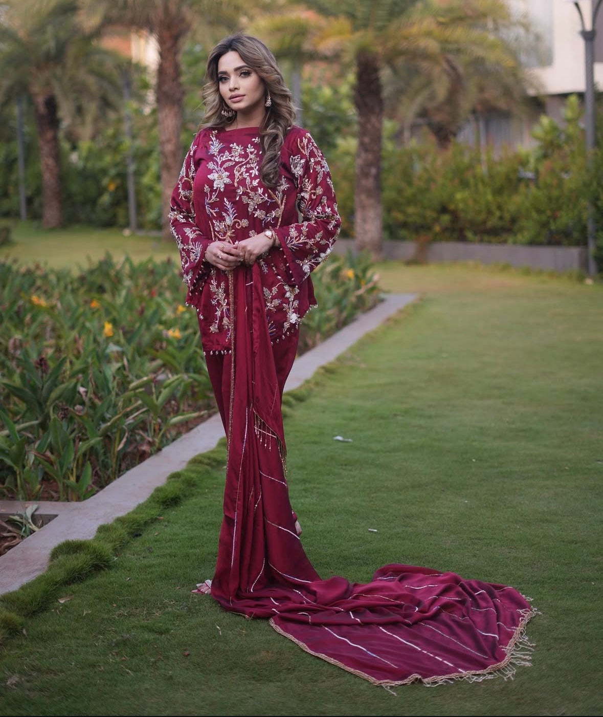 Rich red heavy dress