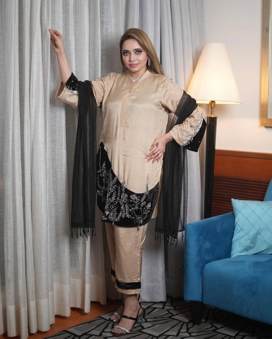 Elegant dress combines timeless design